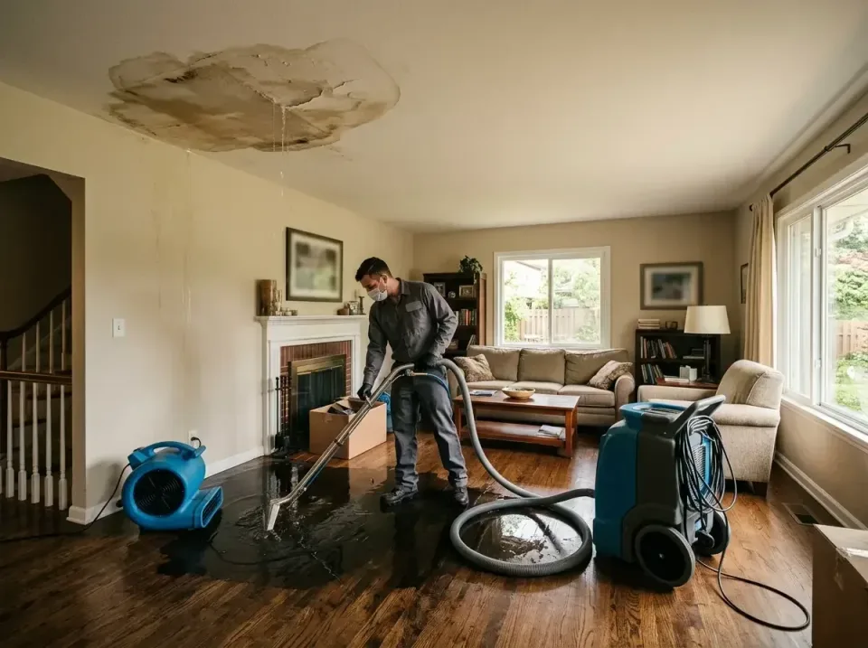 attic-pipe-burst-ceiling-drip-008 — frequently asked questions, Water Damage Restoration & Carpet Care in Farley, KY